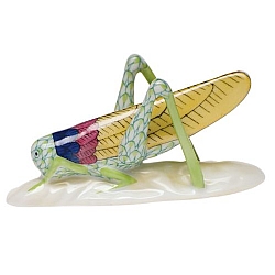 Herend   animals   Little Animals - Herend Grasshopper Key lime