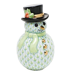 Herend   home decor   Figurines - Herend Snowman Key lime