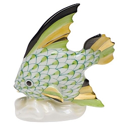 Herend   Animals   Aquatic - Herend  Fish Table Ornament Key lime