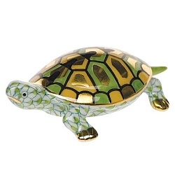 Herend   animals   Aquatic - Herend Baby Turtle Key lime