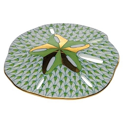 Herend   animals   Aquatic - Herend Sand Dollar Key lime