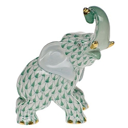 Herend   Animals   Elephant - Herend Elephant Green