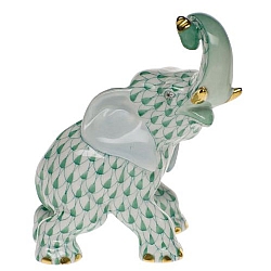 Herend   animals   Elephant - Herend Elephant Green