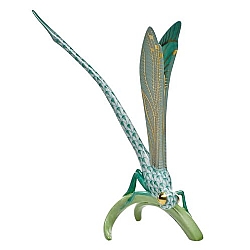 Herend   animals   Little Animals - Herend Dragonfly On Grass Green
