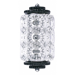 Lalique   Lighting   Wall Sconces - Lalique Seville SS Chrome Wall Sconce, Clear & Black