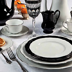 Philippe Deshoulieres   Tabletop   Dinnerware - Philippe Deshoulieres Colbert Platinum Filet 5 Piece Place Setting