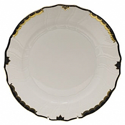 Herend   Tabletop   Dinnerware - Herend Princess Victoria Black 5pc Place Setting
