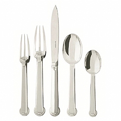 Puiforcat   Tabletop   Flatware - Puiforcat Sterling Silver Annecy 5 Pc Place Setting