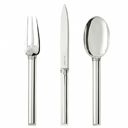 Puiforcat   Tabletop   Flatware - Puiforcat Sterling Silver Cannes 5 Pc Place Setting