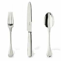 Puiforcat   Tabletop   Flatware - Puiforcat Silverplated Consulat  5pc Place Setting