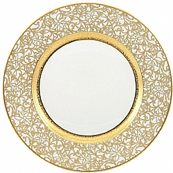 Raynaud   Tabletop   Dinnerware - Raynaud Tolede Gold Incrustation Dinner Plate