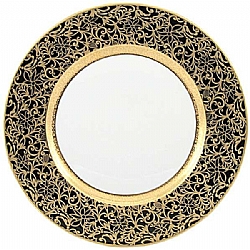Raynaud   Tabletop   Dinnerware - Raynaud Tolede Black With Gold Incrustation Dinner Plate