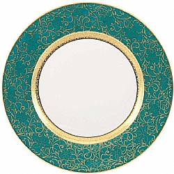 Raynaud   Tabletop   Dinnerware - Raynaud Tolede Turquoise With Gold Incrustation Dinner Plate