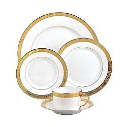 Raynaud   Tabletop   Dinnerware - Raynaud Ambassador Gold 5PC Place Setting