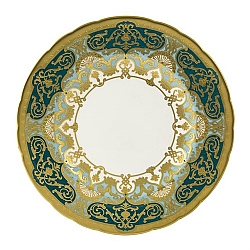 Royal Crown Derby   Tabletop   Dinnerware - Royal Crown Derby Heritage Forest Green and Turquoise Dinner Plate