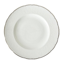 Royal Crown Derby   TableTop   Dinnerware - Royal Crown Derby Darley Abbey Pure Platinum Dinner Plate