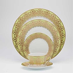Royal Limoges   Tabletop   Dinnerware - Royal Limoges Oasis Green 5 piece place setting