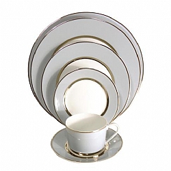 Royal Limoges   Tabletop   Dinnerware - Royal Limoges Mak Grey Platinum 5 piece place setting