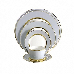 Royal Limoges   Tabletop   Dinnerware - Royal Limoges Mak Grey Gold 5 piece place setting