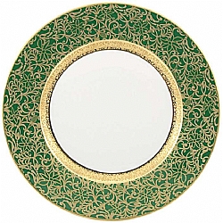 Raynaud   Tabletop   Dinnerware - Raynaud Tolede Green With Gold Incrustation Dinner Plate