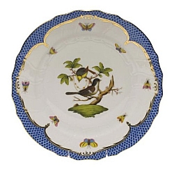 Herend   Tabletop   Dinnerware - Herend Rothschild Bird Blue Five Piece Place Setting