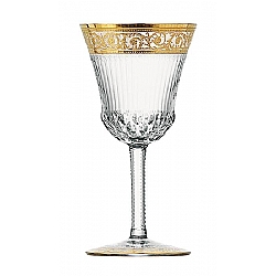 Saint Louis   Tabletop   Drinkware - Saint Louis Thistle Gold Water American Goblet No.1