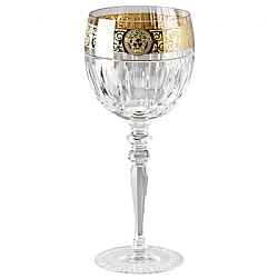 Versace   Tabletop   Drinkware - Versace Gala Prestige Medusa Clear Water Goblet