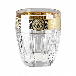 Versace   Tabletop   Drinkware - Versace Gala Prestige Medusa Clear Whiskey DOF