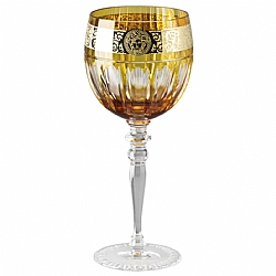 Versace   TableTop   Drinkware - Versace Gala Prestige Medusa Amber Water Goblet