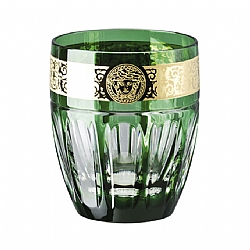 Versace   Tabletop   Drinkware - Versace Gala Prestige Medusa Green Whiskey DOF