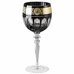 Versace   Tabletop   Drinkware - Versace Gala Prestige Medusa Black Water Goblet