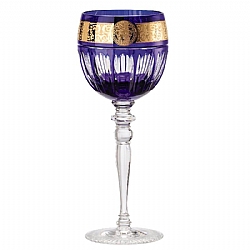 Versace   TableTop   Drinkware - Versace Gala Prestige Cobalt Blue Medusa White Wine