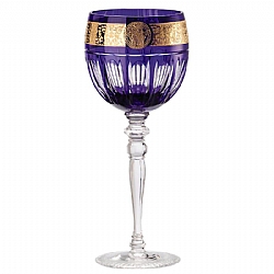 Versace   TableTop   Drinkware - Versace Gala Prestige Cobalt Blue Medusa Red Wine