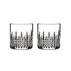 Waterford   TableTop   Barware - WATERFORD LISMORE CONNOISSEUR DIAMOND STRAIGHT SIDED TUMBLER SET OF 2