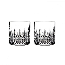 Waterford   Tabletop   Barware - WATERFORD LISMORE CONNOISSEUR DIAMOND STRAIGHT SIDED TUMBLER SET OF 2