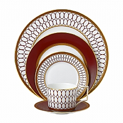 Wedgwood   TableTop   Dinnerware - Wedgwood Renaissance Red 5 piece Place Setting