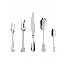 Puiforcat   Tabletop   Flatware - Puiforcat Silverplated Cardinal  5pc Place Setting