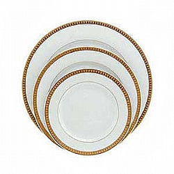 Christofle   TableTop   Dinnerware - Christofle Malmaison Gold 5 Piece Place Setting