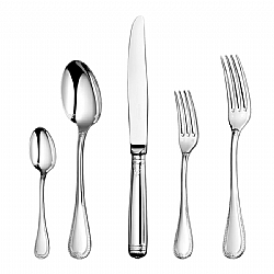 Christofle   Tabletop   Flatware - Christofle Silverplated Malmaison 5 piece place setting