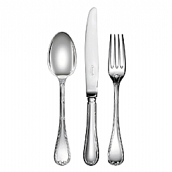 Christofle   Tabletop   Flatware - Christofle Silverplated Rubans 5 piece place setting