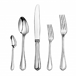 Christofle   Tabletop   Flatware - Christofle Silverplated Spatours 5 piece place setting