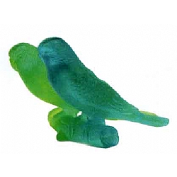 Daum   Animals   Birds - Daum Blue Budgerigars Couple