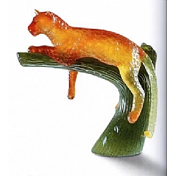 Daum   Animals   Wildlife - Daum Amber Panther on Green Tree