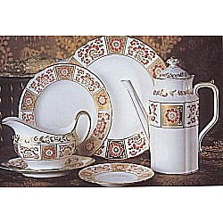Royal Crown Derby   Tabletop   Dinnerware - Royal Crown Derby Red Derby Panel 5 piece place setting