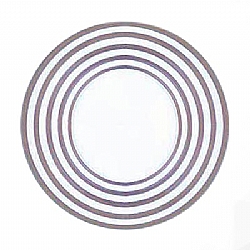 JL Coquet   TableTop   Dinnerware - JL Coquet Hemisphere Platinum Striped 5pc Place Setting