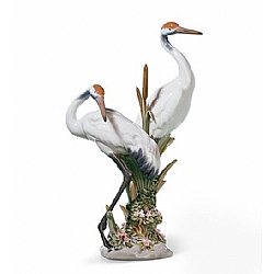 Lladro   Animals   Birds - Lladro Courting Cranes  1611