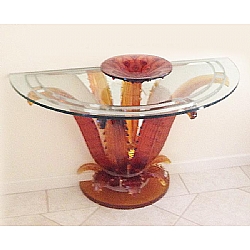 Lalique   Home Decor   Consoles - Lalique Cactus Amber Console