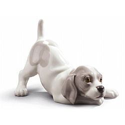 Lladro   Animals   Dogs - Lladro Playful Puppy Dog
