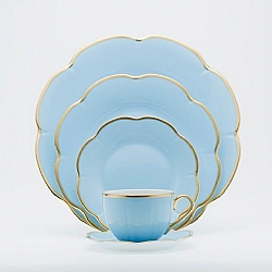 Royal Limoges   TableTop   Dinnerware - Royal Limoges Corolle Bleu Azur 5 piece place setting