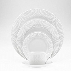 Royal Limoges   TableTop   Dinnerware - Royal Limoges Diamonds White 5 piece place setting